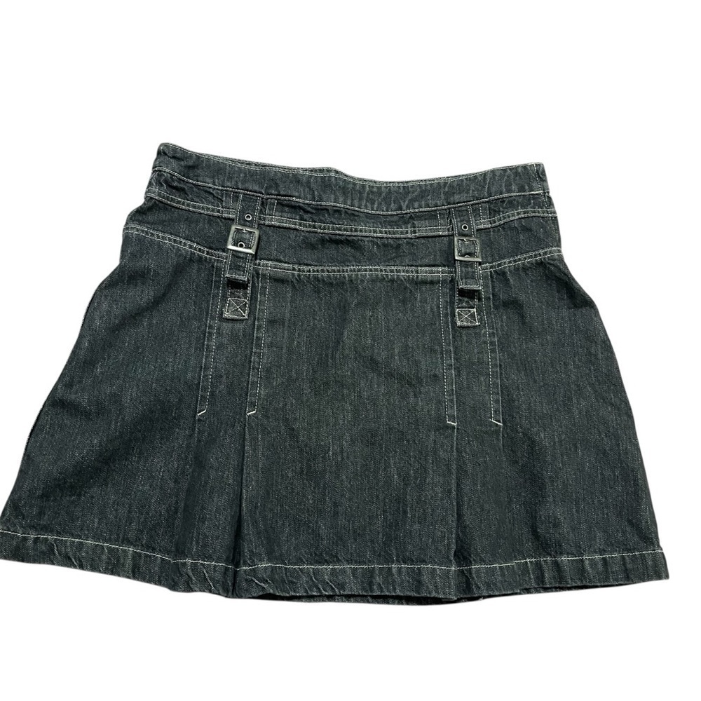 Vintage Calvin Klein Jeans Dark Gray Denim Skirt Size 10 School Girl Goth Skater